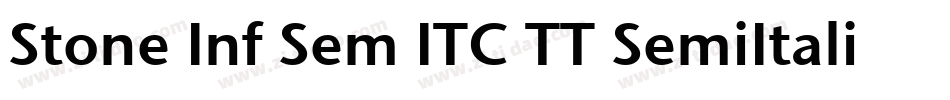 Stone Inf Sem ITC TT SemiItalic字体转换